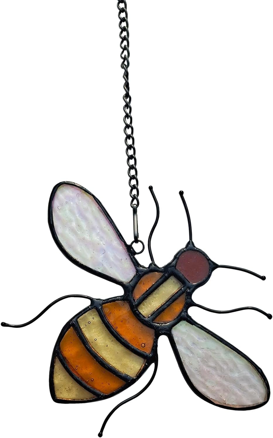 Stained Glass Bee Ornament Suncatcher Window Hanging Decor