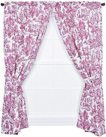 Ellis Curtain Victoria Park Toile Panels Red