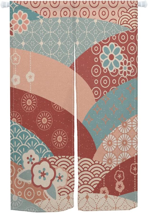 Leowefowa Traditional Japanese Noren Door Curtain