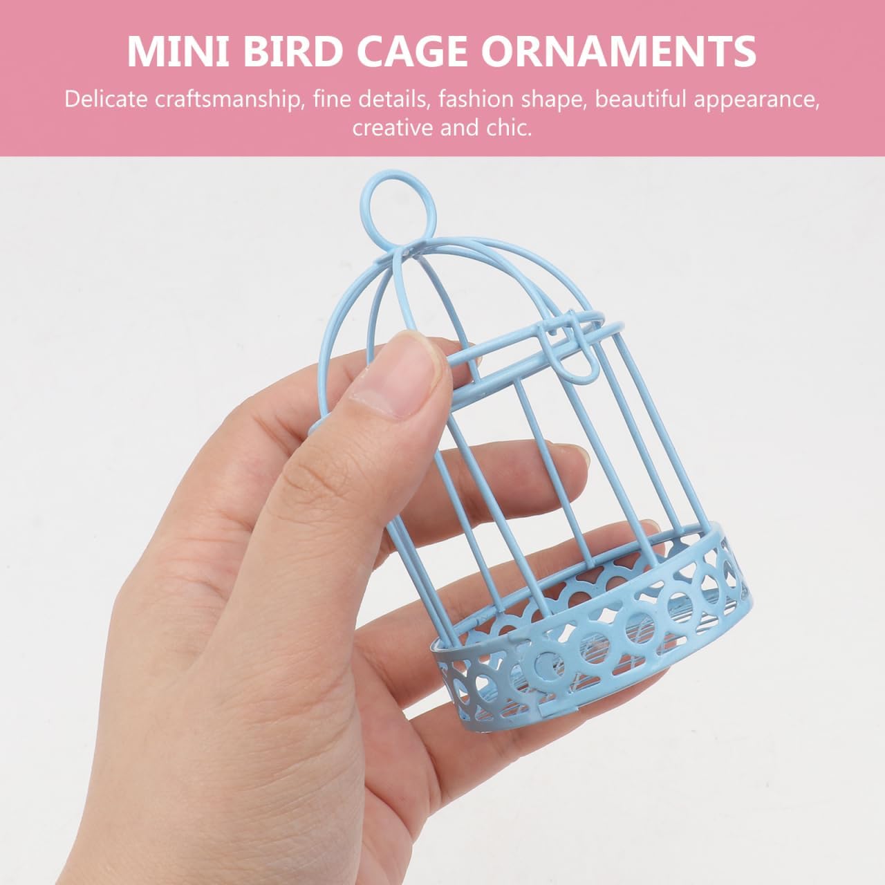 Mini Wrought Iron Birdcage Decor Set 6 Pcs
