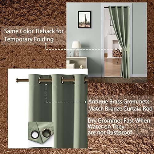 SHINELAND Thermal Insulated Curtain Panels for Hallway and Door