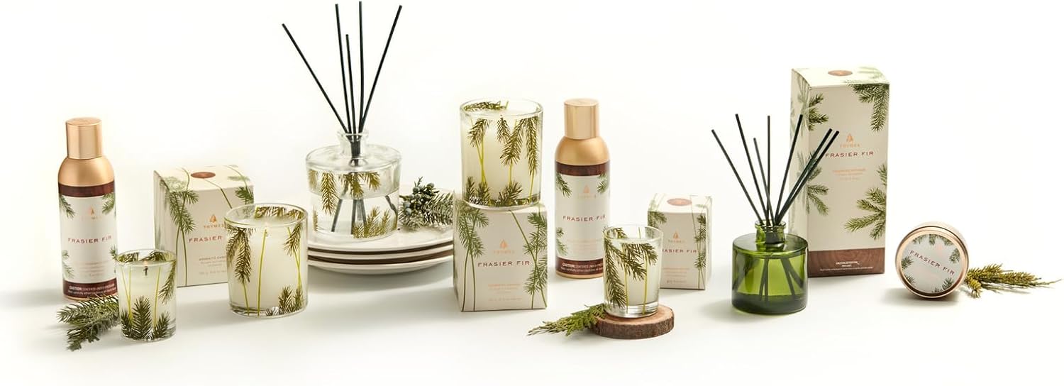 Thymes Frasier Fir Reed Diffuser Set - Green 4 fl oz