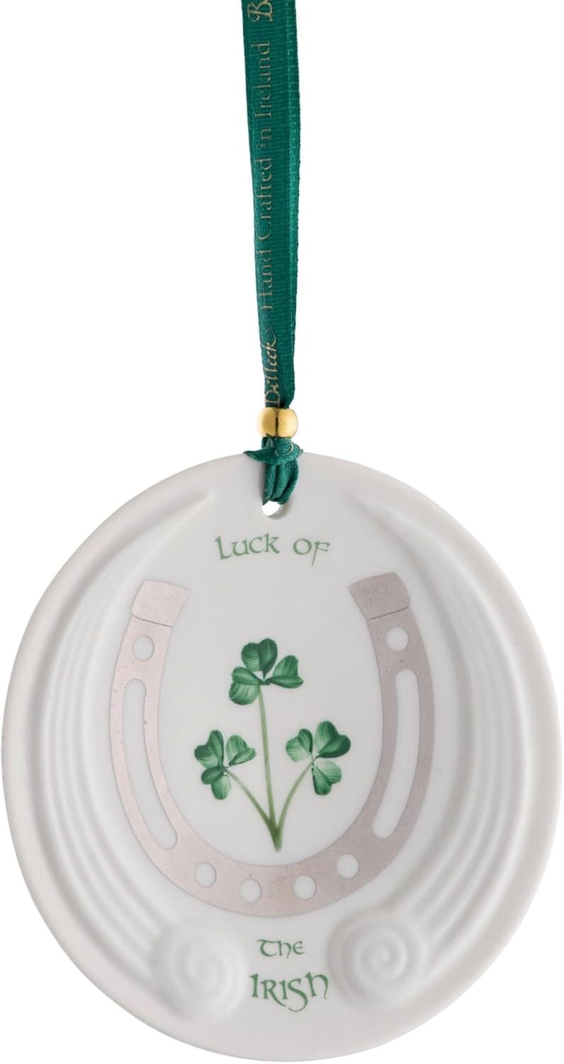 Belleek Luck of The Irish Shamrock Ornament
