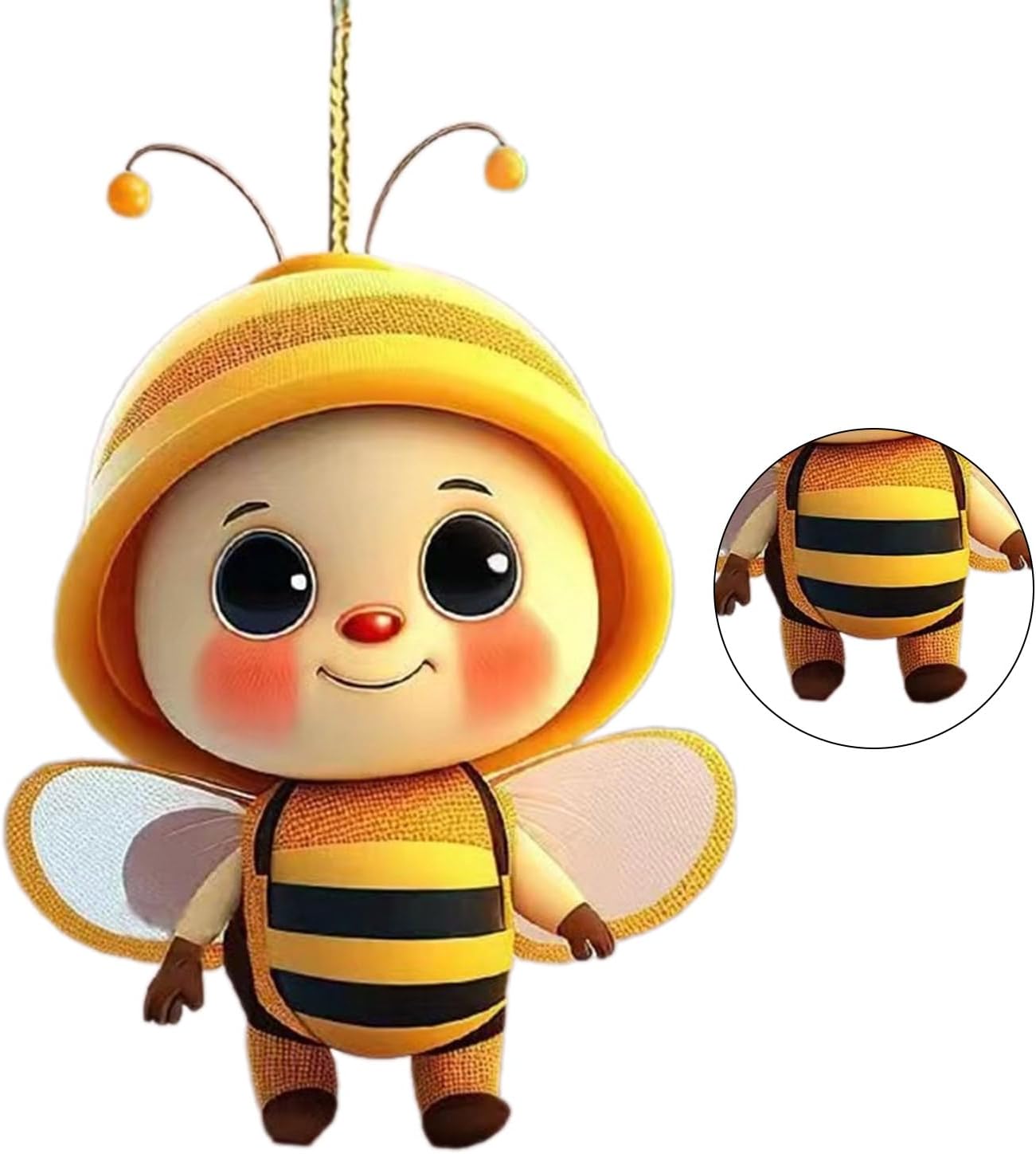 Acrylic Bees Car Rear View Mirror Hold Ornament