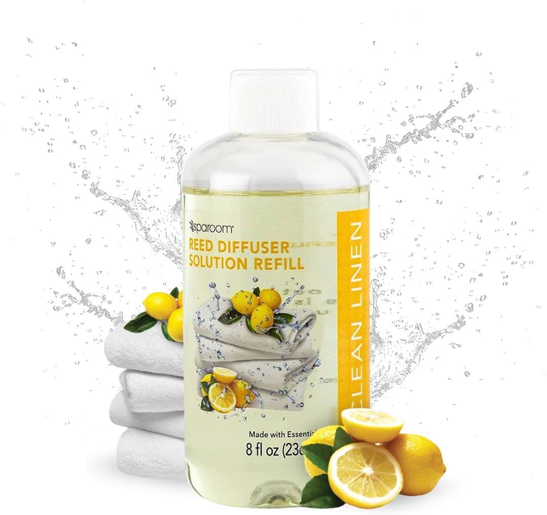 SpaRoom Reed Diffuser Oil Refill Clean Linen Scent 8oz