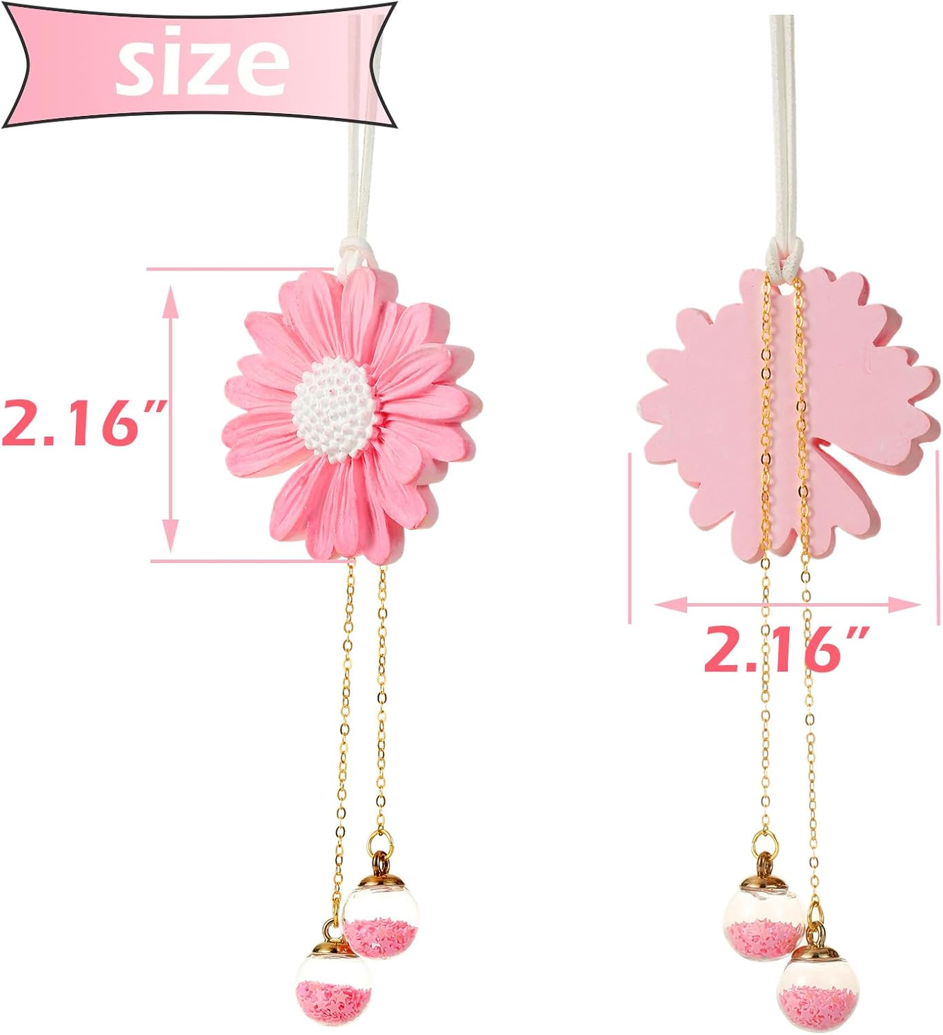 Chrysanthemum Car Decor - Rear View Mirror Accessory