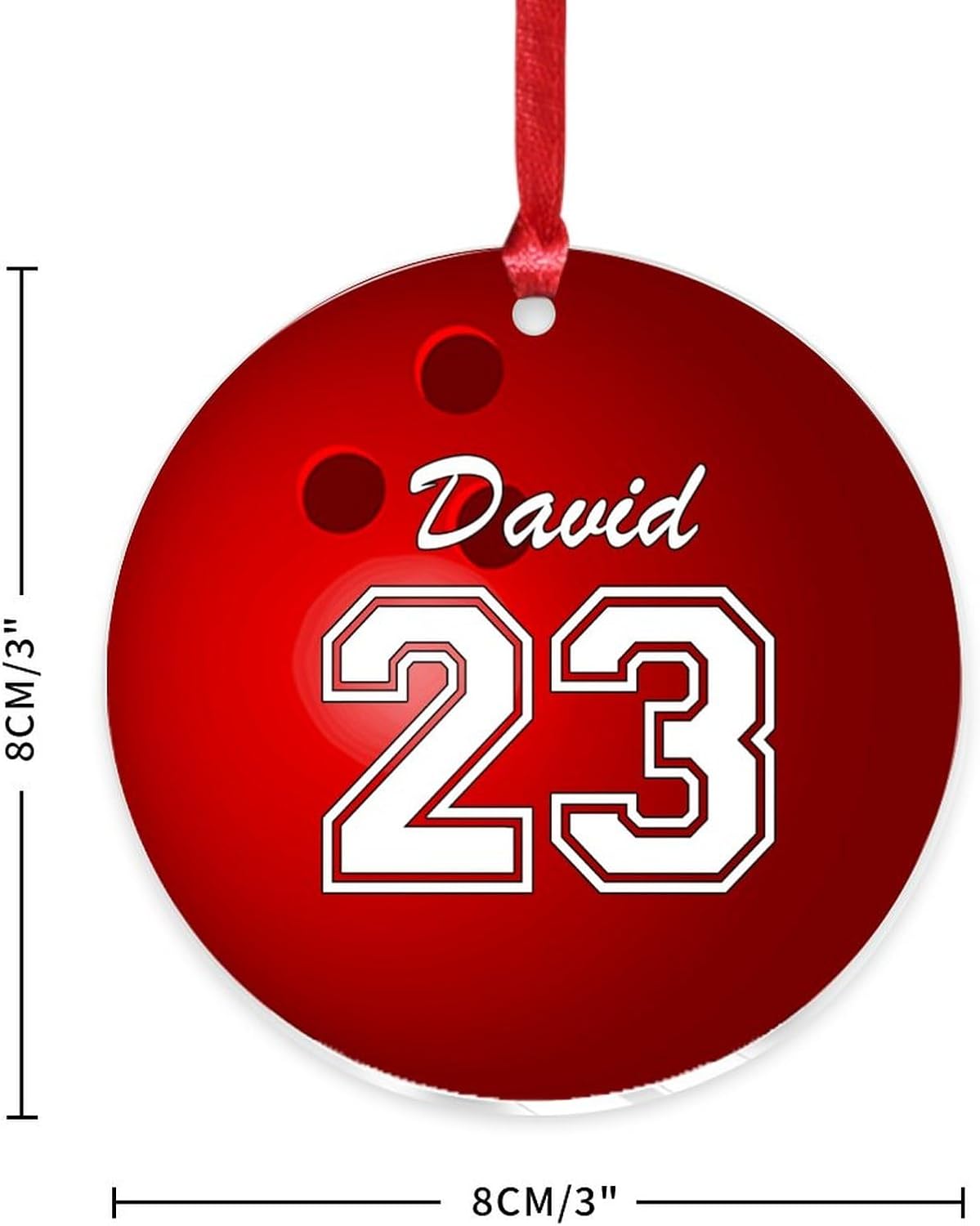 3 Inch Clear Acrylic Christmas Ornaments 2023 Decor