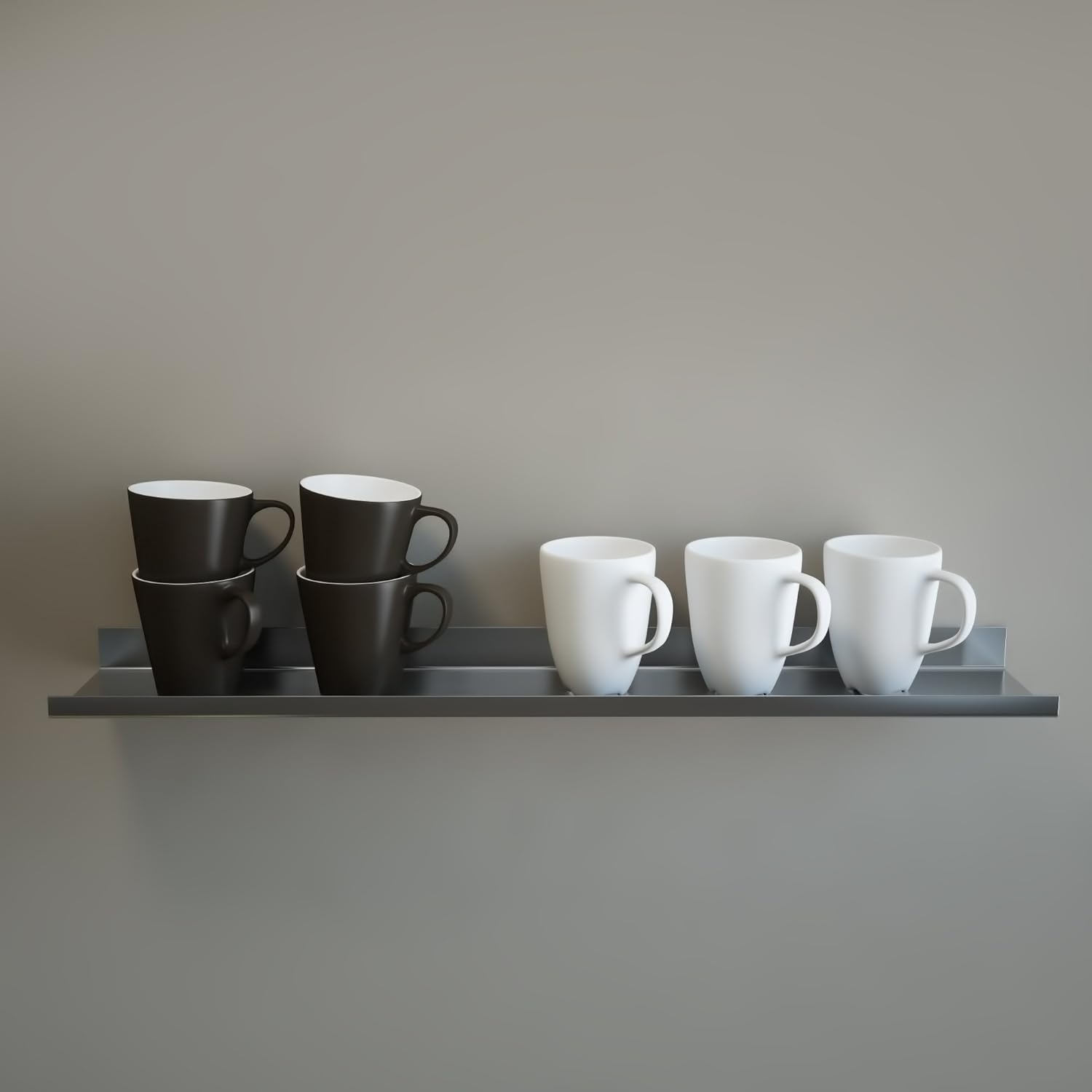 Stainless Steel Floating Shelf 5 Inch Extra Deep