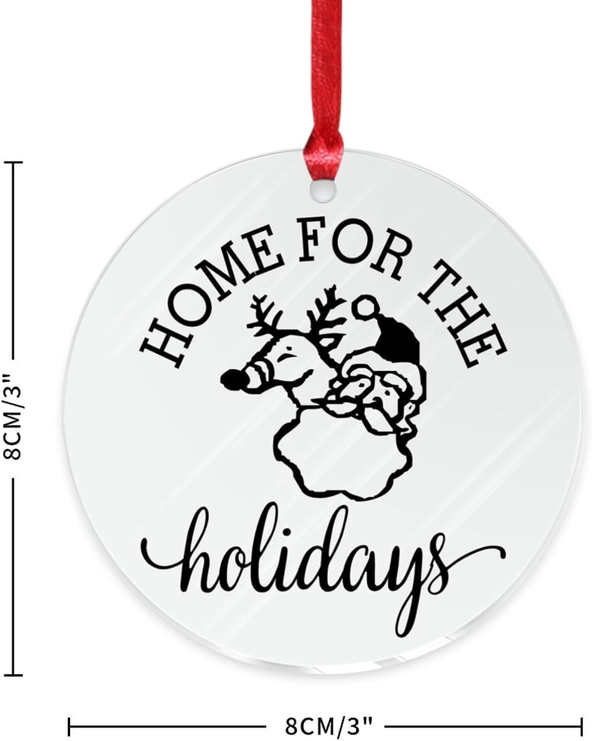 3 Inch Clear Acrylic Christmas Ornaments 2023 Home Decor Baubles