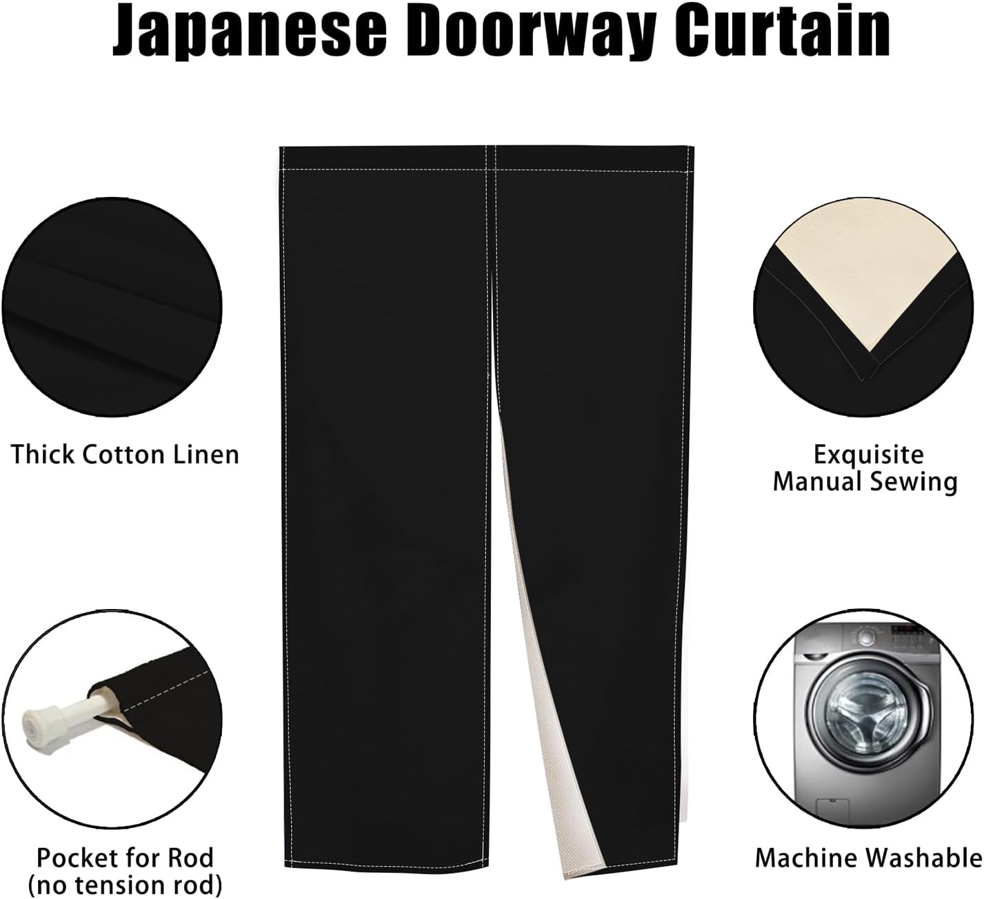 Long Japanese Noren Door Curtain Privacy Divider