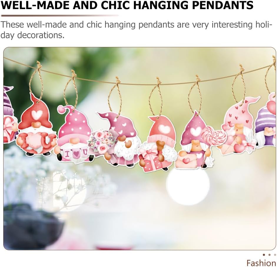 LUOZZY 16pcs Valentine Gnome Hanging Decorations