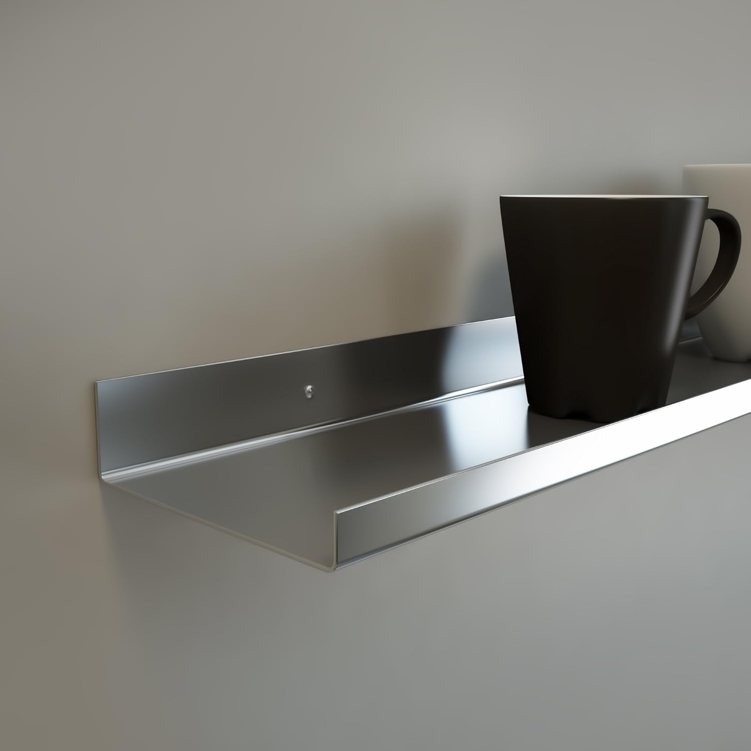 Stainless Steel Floating Shelf 5 Inch Extra Deep
