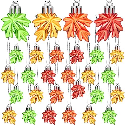 Zeyune Fall Maple Leaf Hanging Ornaments for Thanksgiving