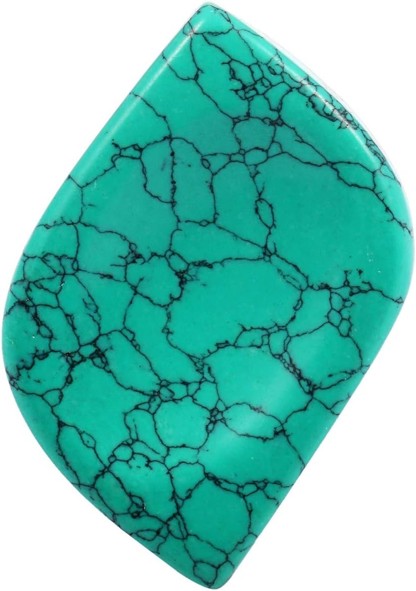 Rockcloud Worry Stone Green Howlite Turquoise Rhombus Shape Pack of 2