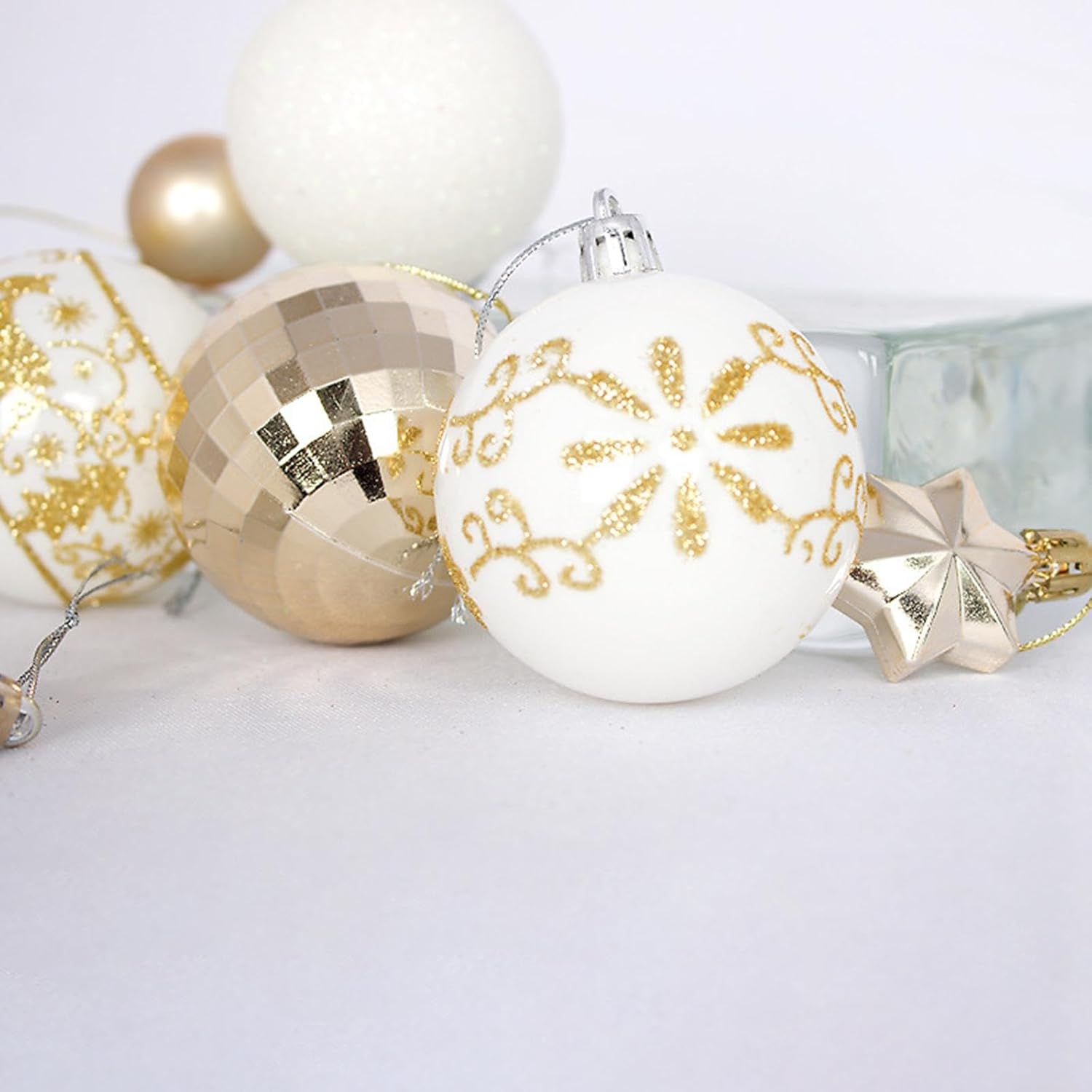 44 Piece Christmas Ball Ornaments for Holiday Decorations