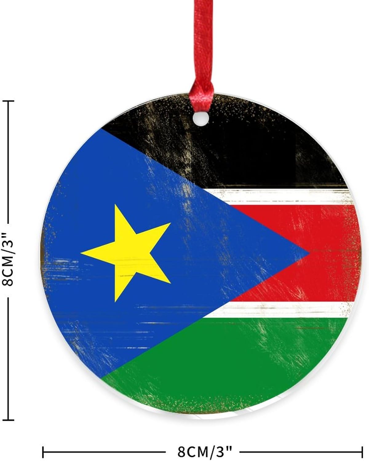 3 Inch Clear Acrylic Christmas Ornaments 2023 Flag Heroes Series