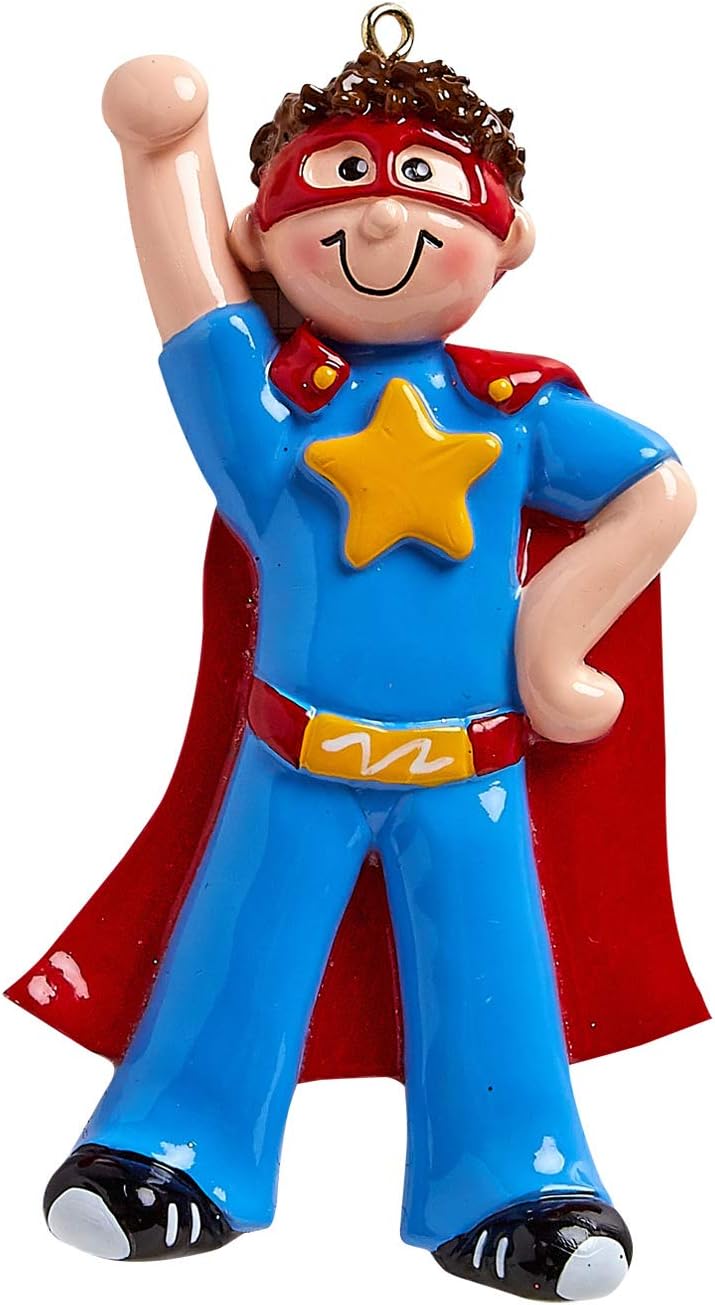 Personalized Superhero Tree Ornament for Kids 2025