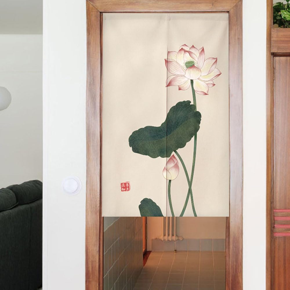 Chickwin Japanese Door Curtain Flower Print Noren Panel