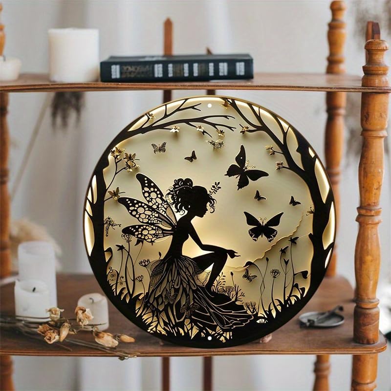 Fairy Butterfly Design 8x8 Inch Acrylic Hanging Ornament