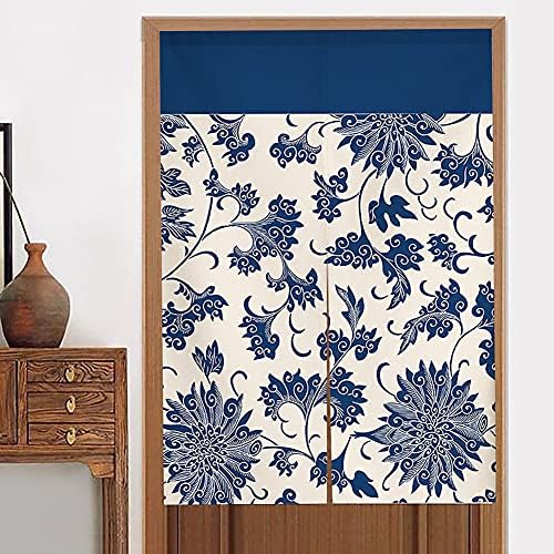 Japanese Noren Door Curtain Panel Navy Blue 33x47 Inch