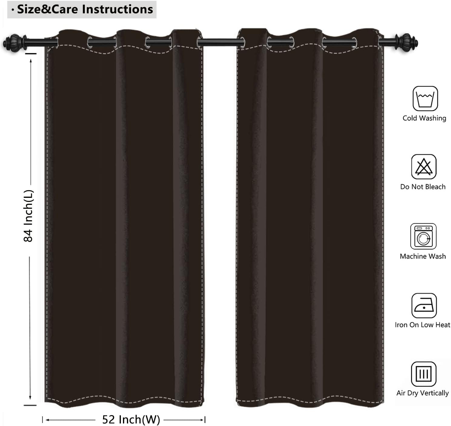 Umpoo Japanese Ukiyoe Blackout Curtains Set of 2 Panels 52x84 Inch