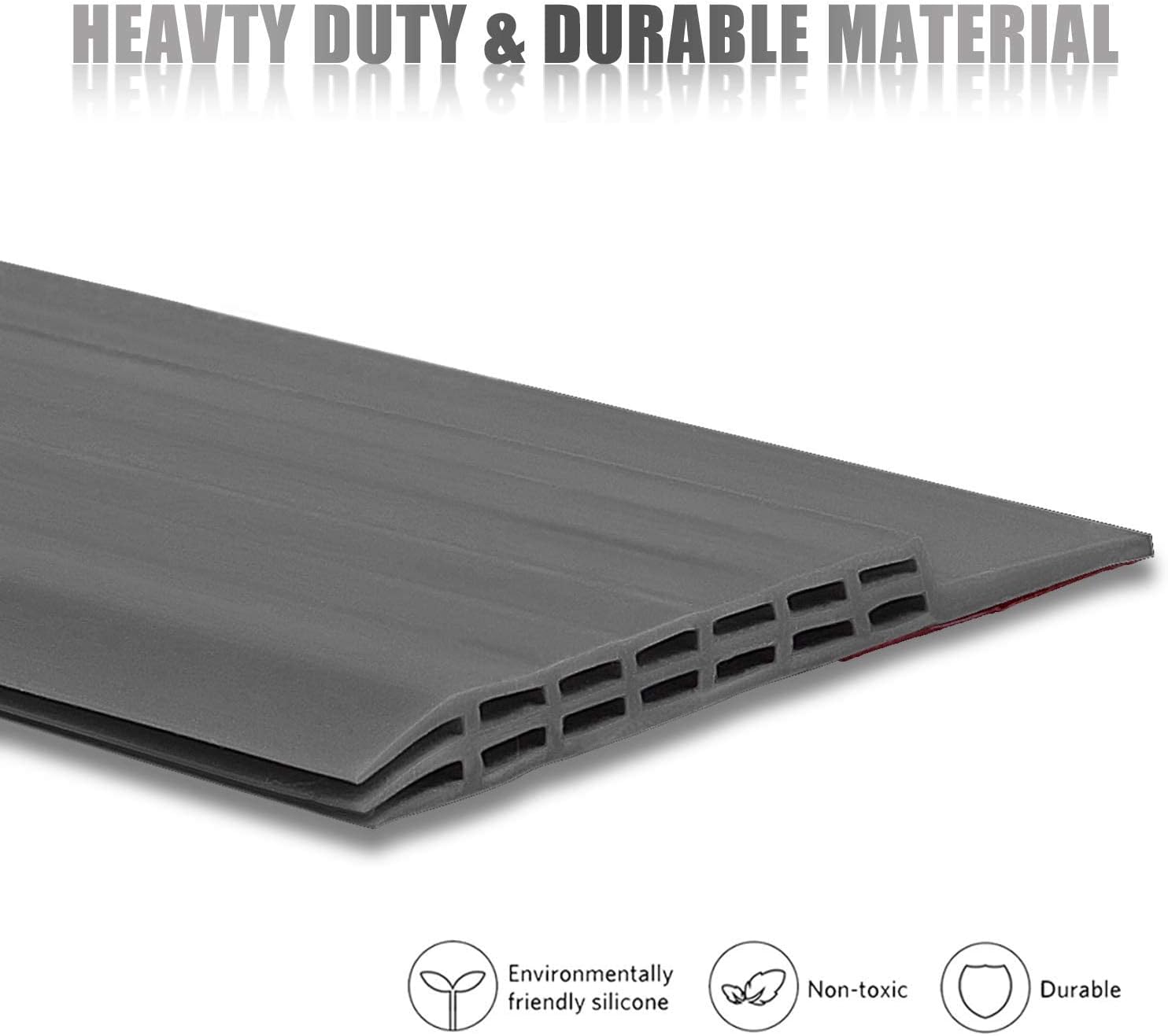 Suptikes Huge Gap Door Draft Stopper 34 W x 39 L Grey