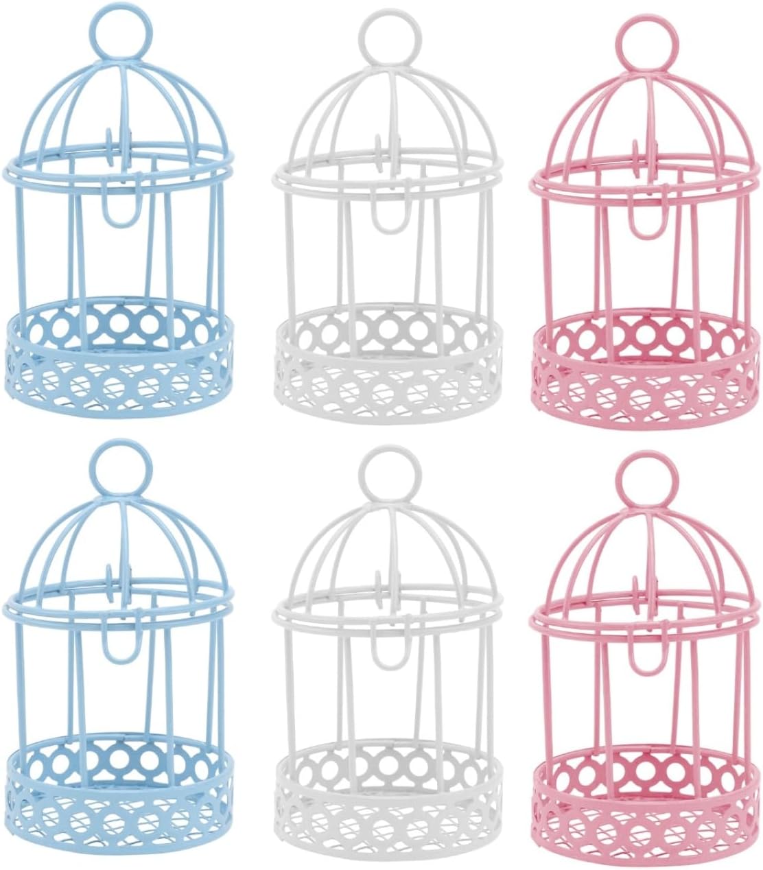 Mini Wrought Iron Birdcage Decor Set 6 Pcs