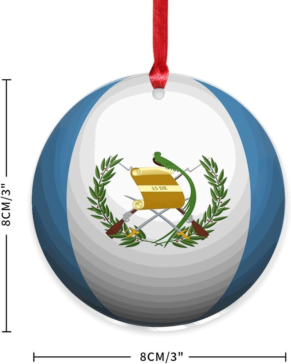 3 Inch Acrylic Christmas Ornaments 2024 Country Flag Decor
