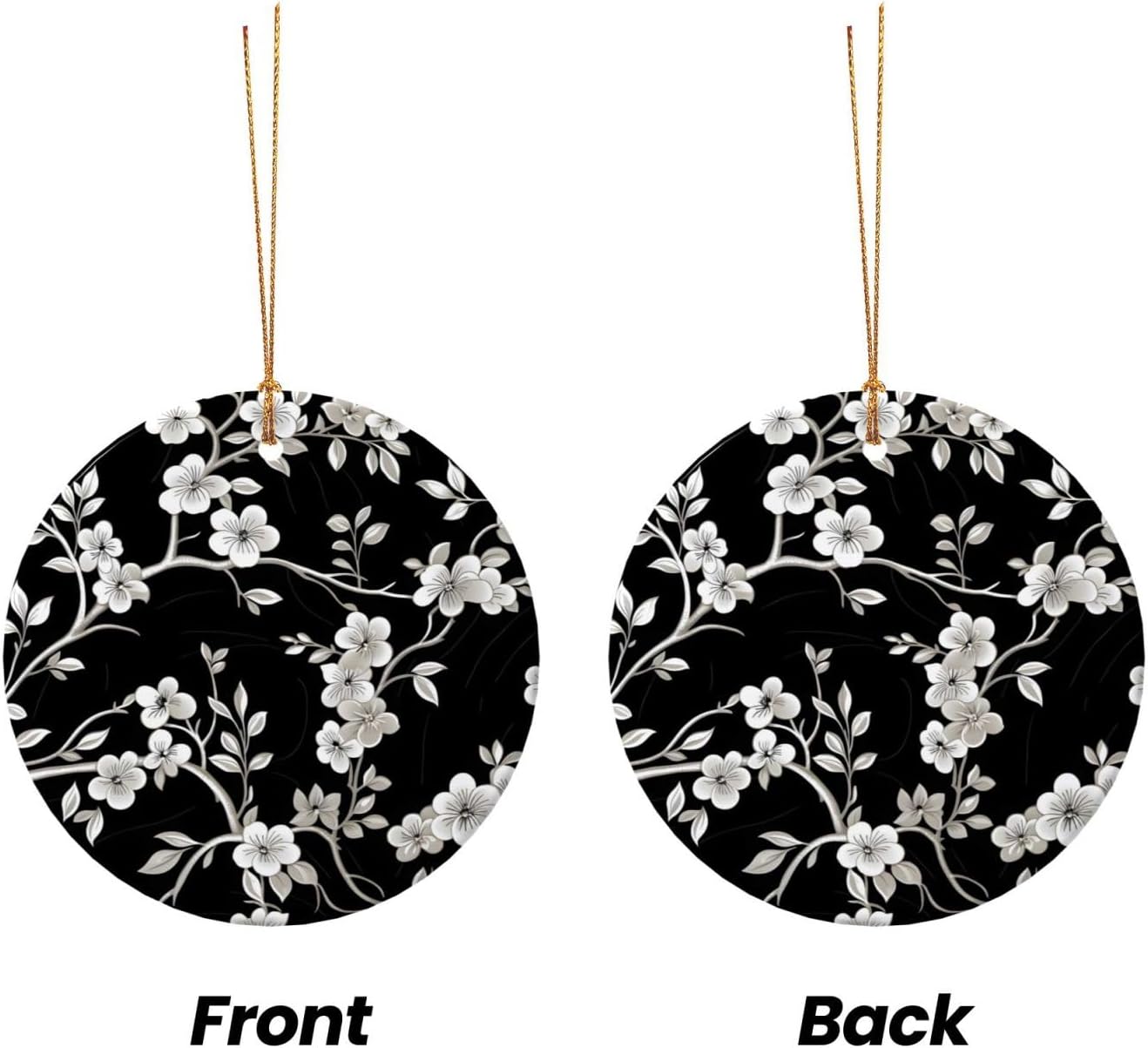 Cherry Blossom Ceramic Pendant Christmas Ornament Decor