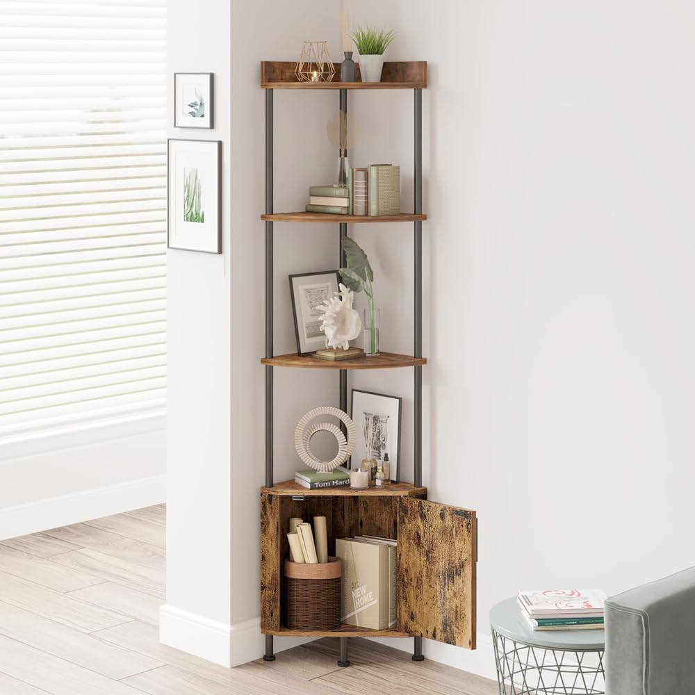 VonDream 5-Tier Corner Cabinet for Small Spaces