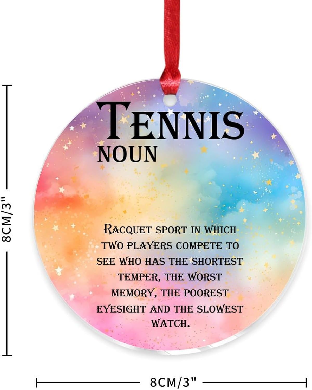 3 Inch Acrylic Christmas Ornaments 2024 Funny Minimalist Design