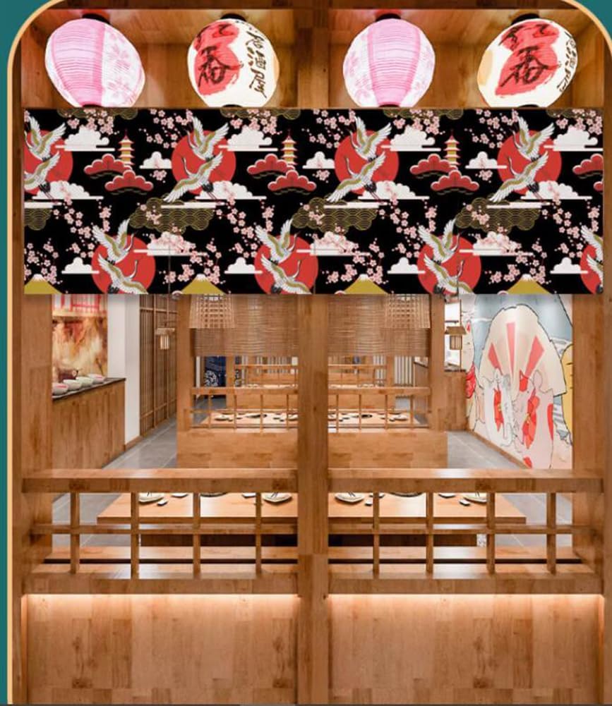 Japanese Sushi Bar Noren Curtain Panel Doorway