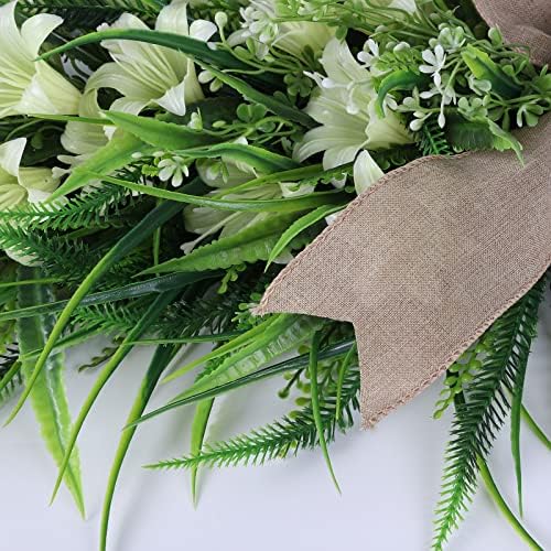 Lily Teardrop Wreath for Front Door 236 Inch