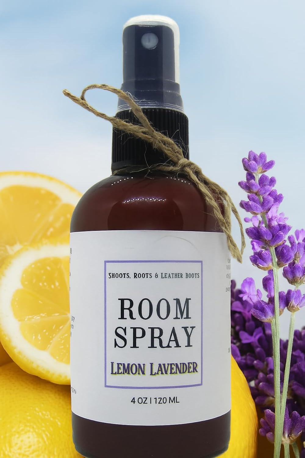 Lemon Lavender Room Spray 4oz Brown Plastic Bottle