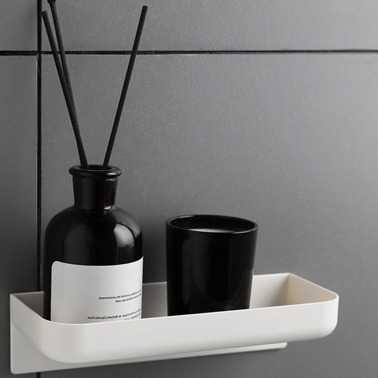 2pcs White Floating Shelves Wall Mounted Organizer Storage