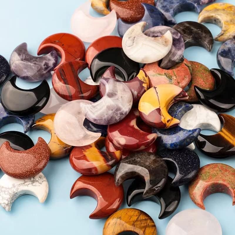 30MM Moon Shaped Natural Crystal Stone Healing