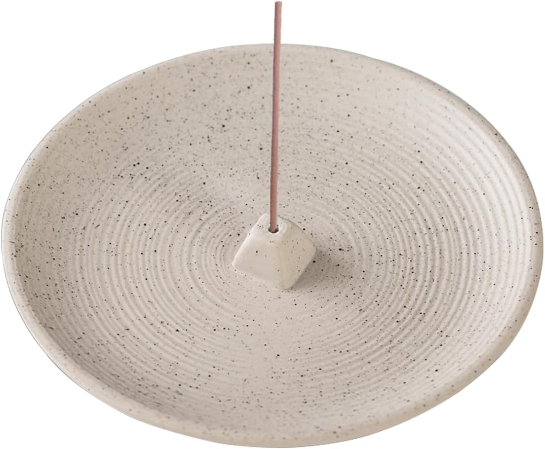 White Ceramic Incense Holder Modern Style