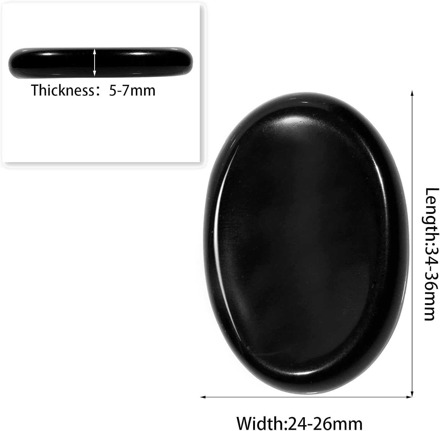 TUMBEELLUWA 4 Crystal Thumb Worry Stones Set