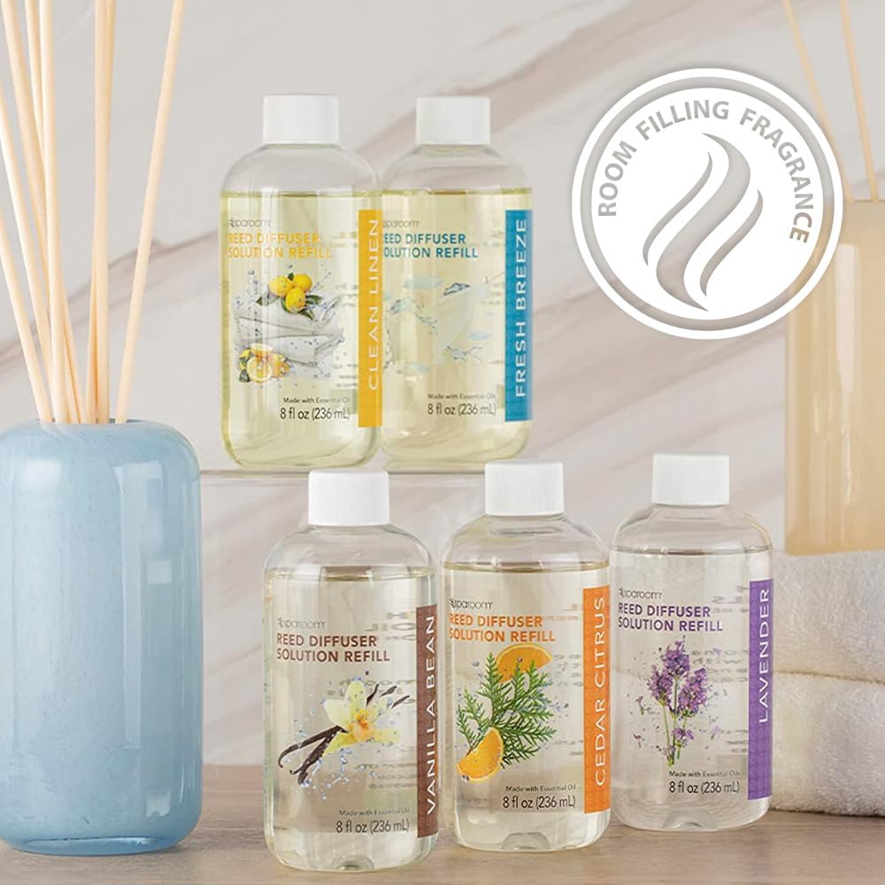 SpaRoom Reed Diffuser Oil Refill Clean Linen Scent 8oz