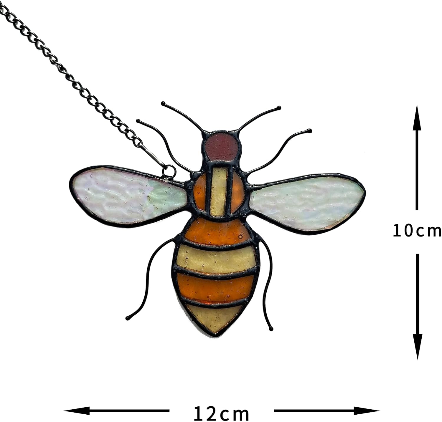 Stained Glass Bee Ornament Suncatcher Window Hanging Decor