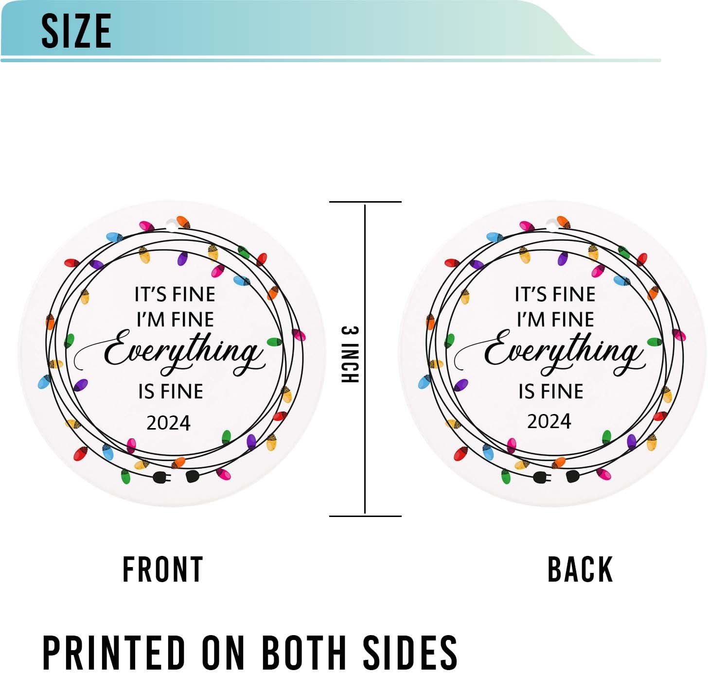 MEVRA Christmas Ornament 2022 Everything is Fine