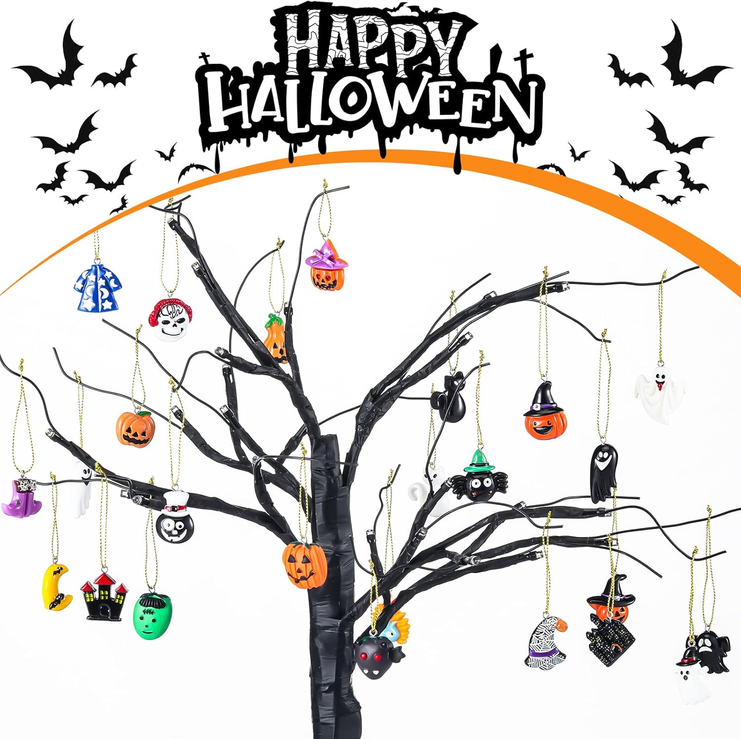 Chunful 50 Piece Halloween Tree Ornament Set