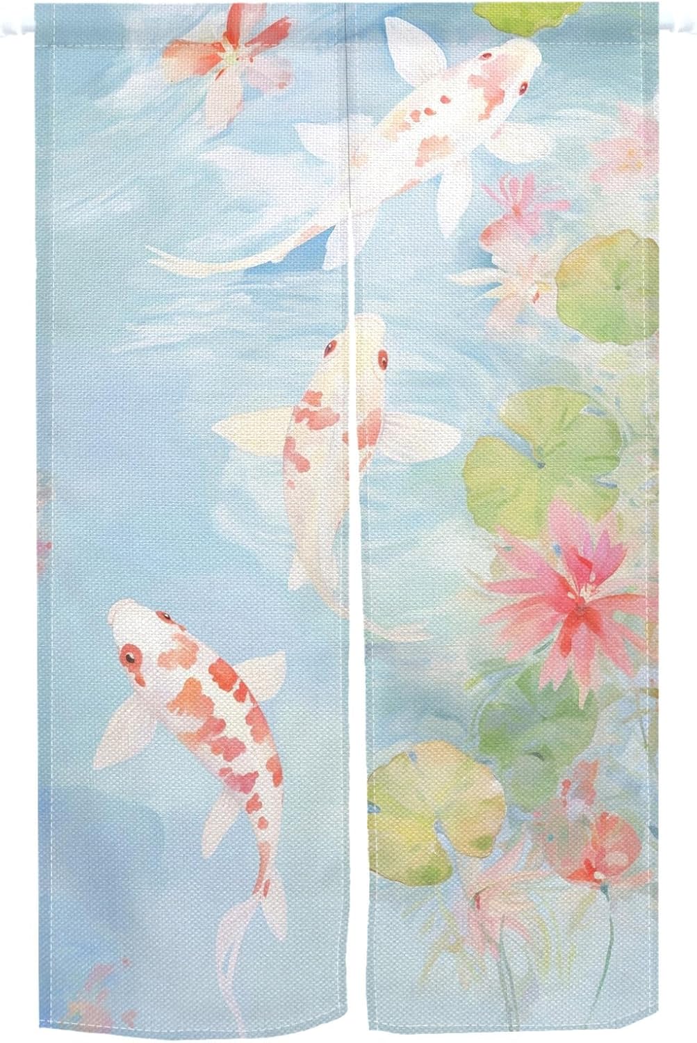 Japanese Noren Door Curtain with Koi Fish Print