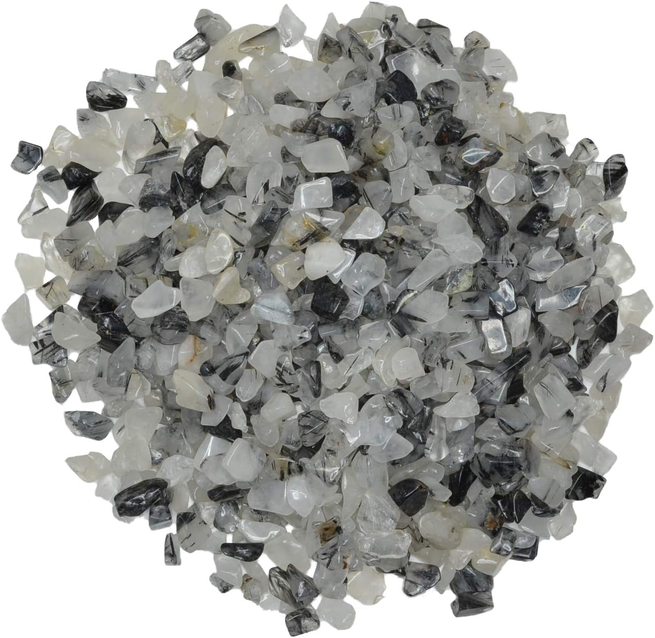 Hypnotic Gems 12 lb Black Rutilated Quartz Tumbled Stones