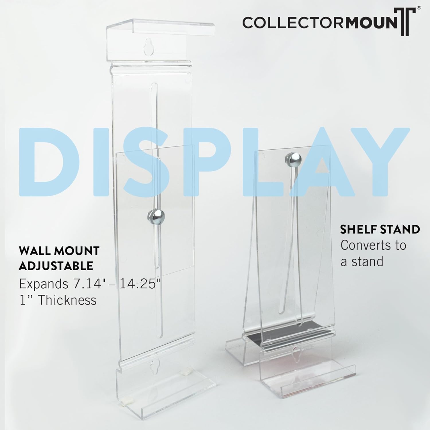 CollectorMount Album Mount 2 Pack Clear Vinyl Display Frame Brackets