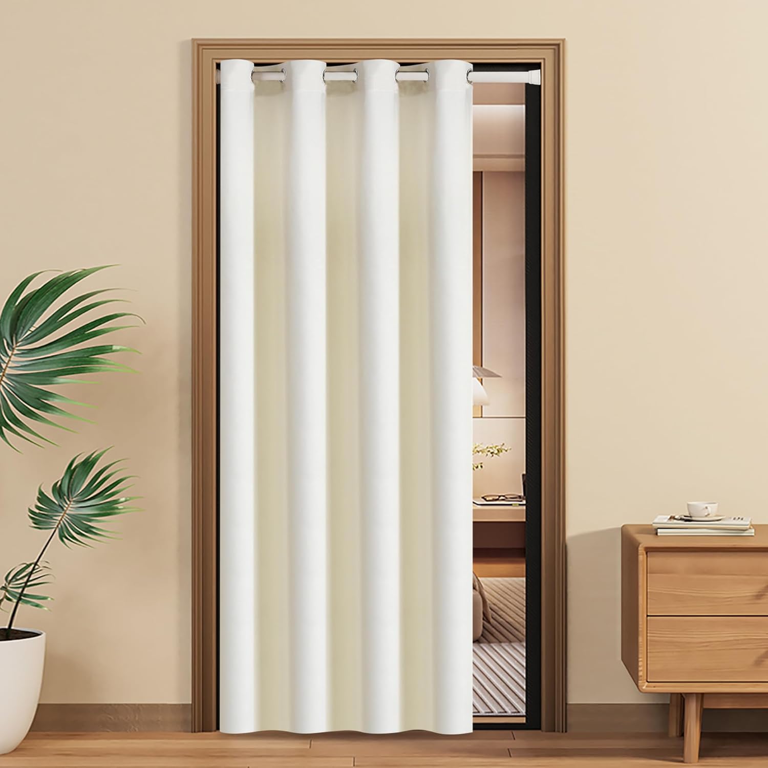Velvet Door Curtain Panel for Privacy and Style