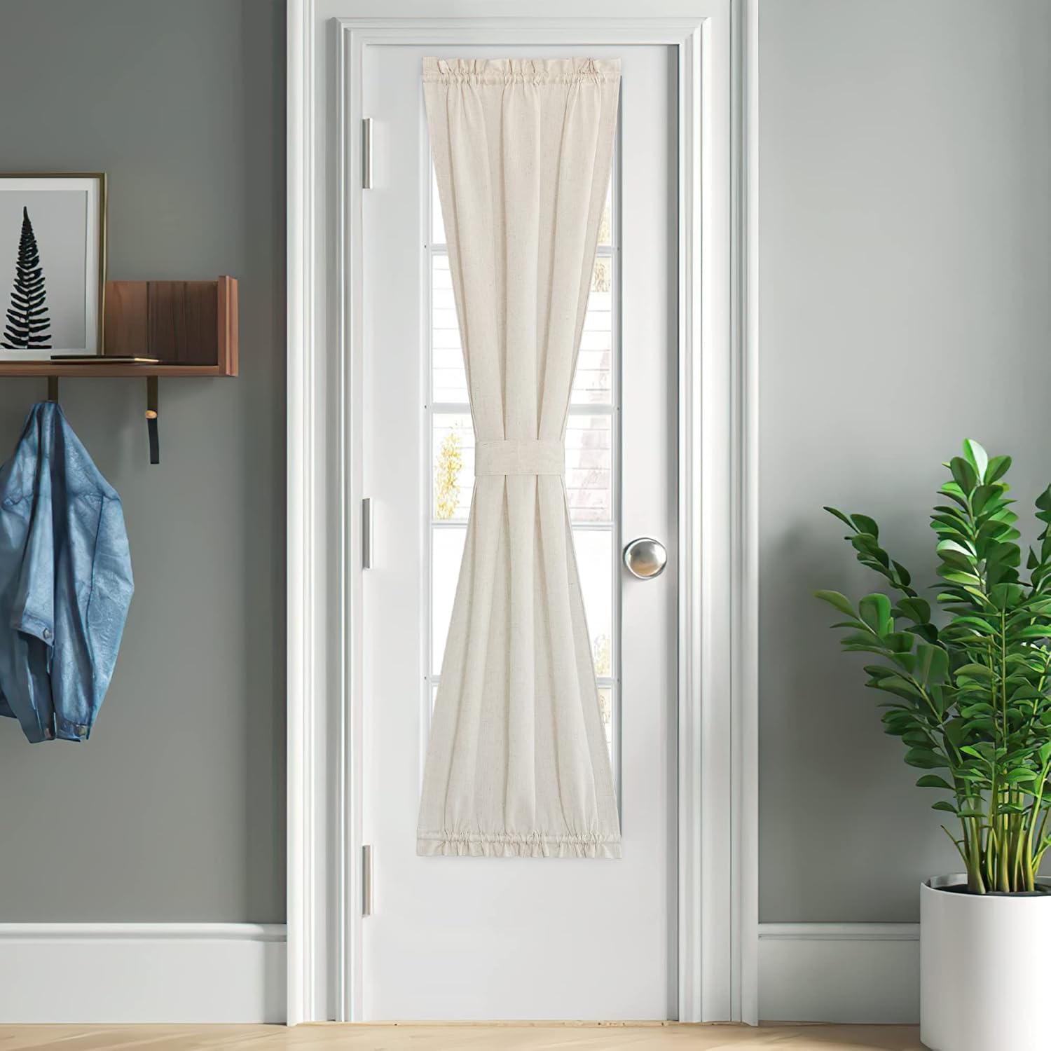 NICETOWN Natural Door Curtain for French Doors