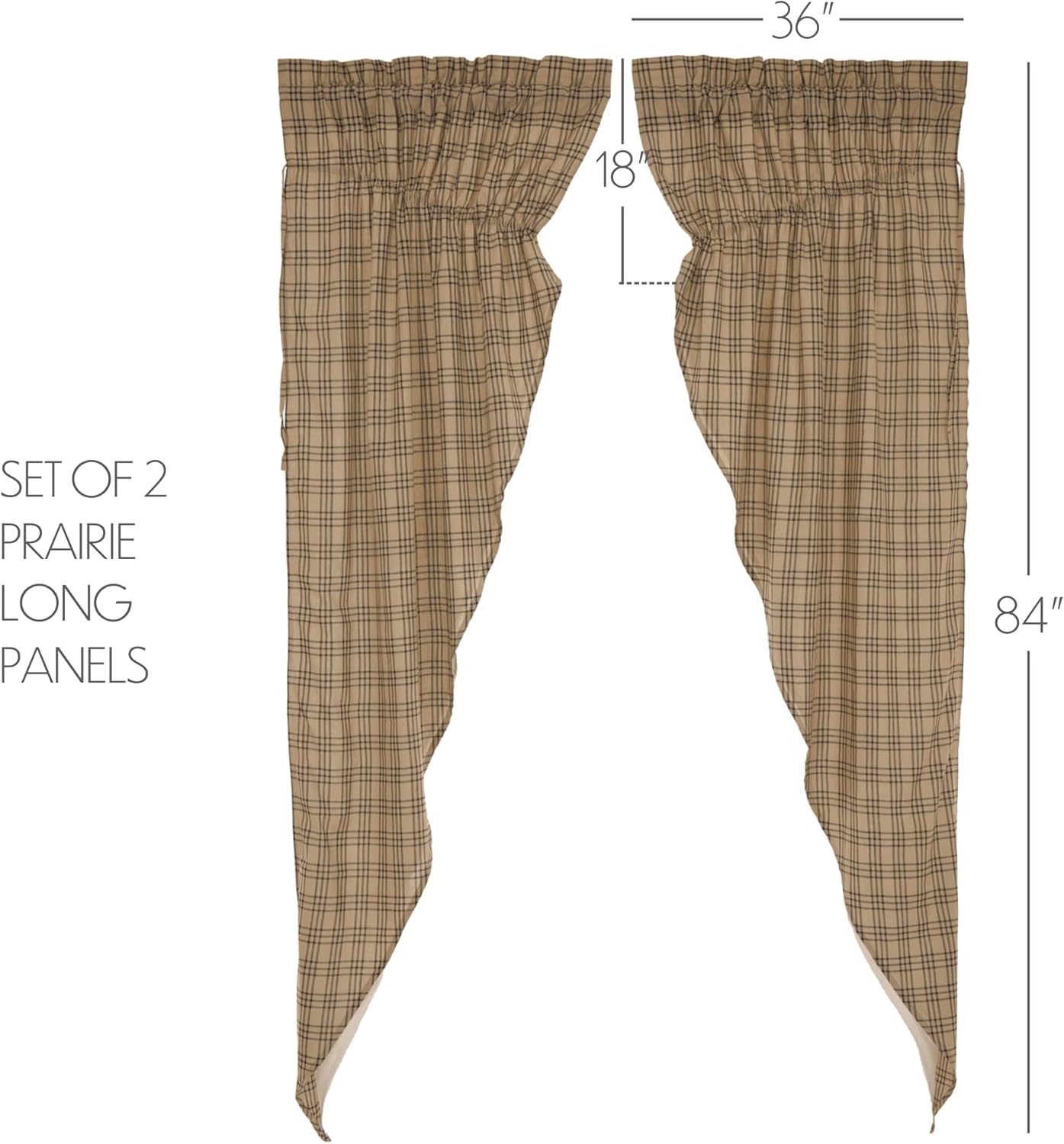 VHC Brands Farmhouse Prairie Panel Curtains