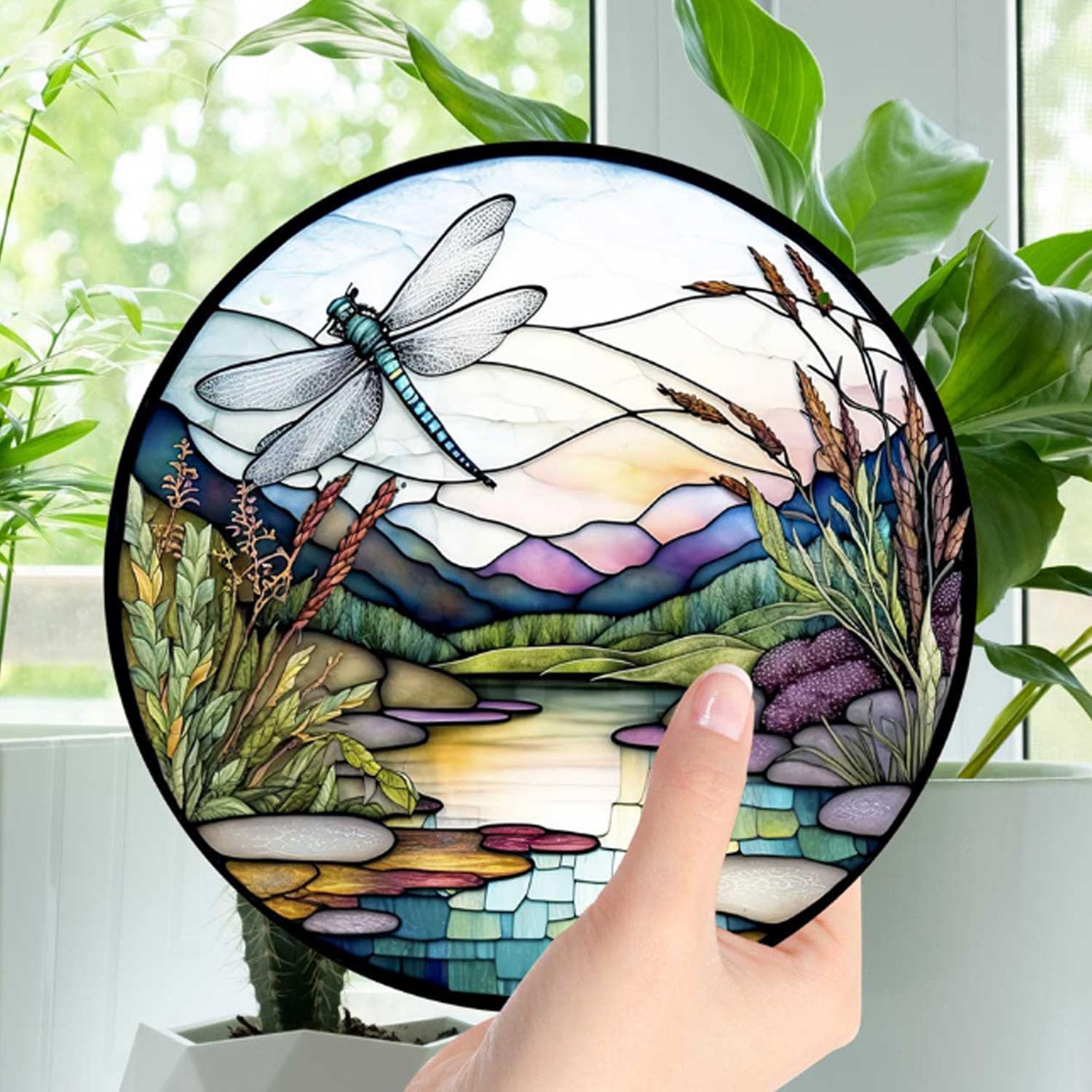 118 Inch Dragonfly Acrylic Window Hanging Art Decor