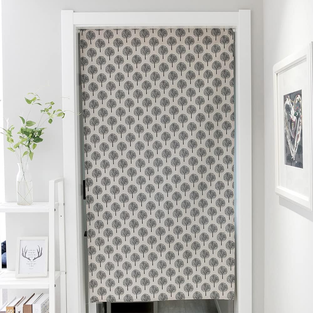 Huamengoo Geometric Door Curtain Panel Beige